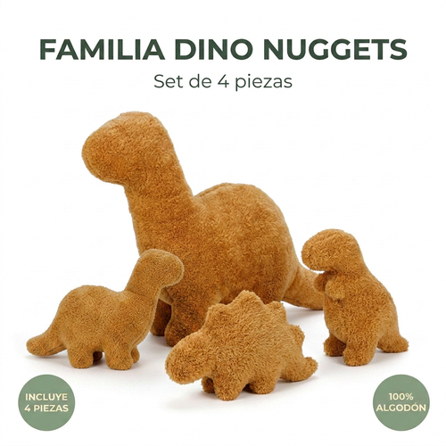 Nuggetsaurios de Peluche (Familia) – Suave y Abrazable