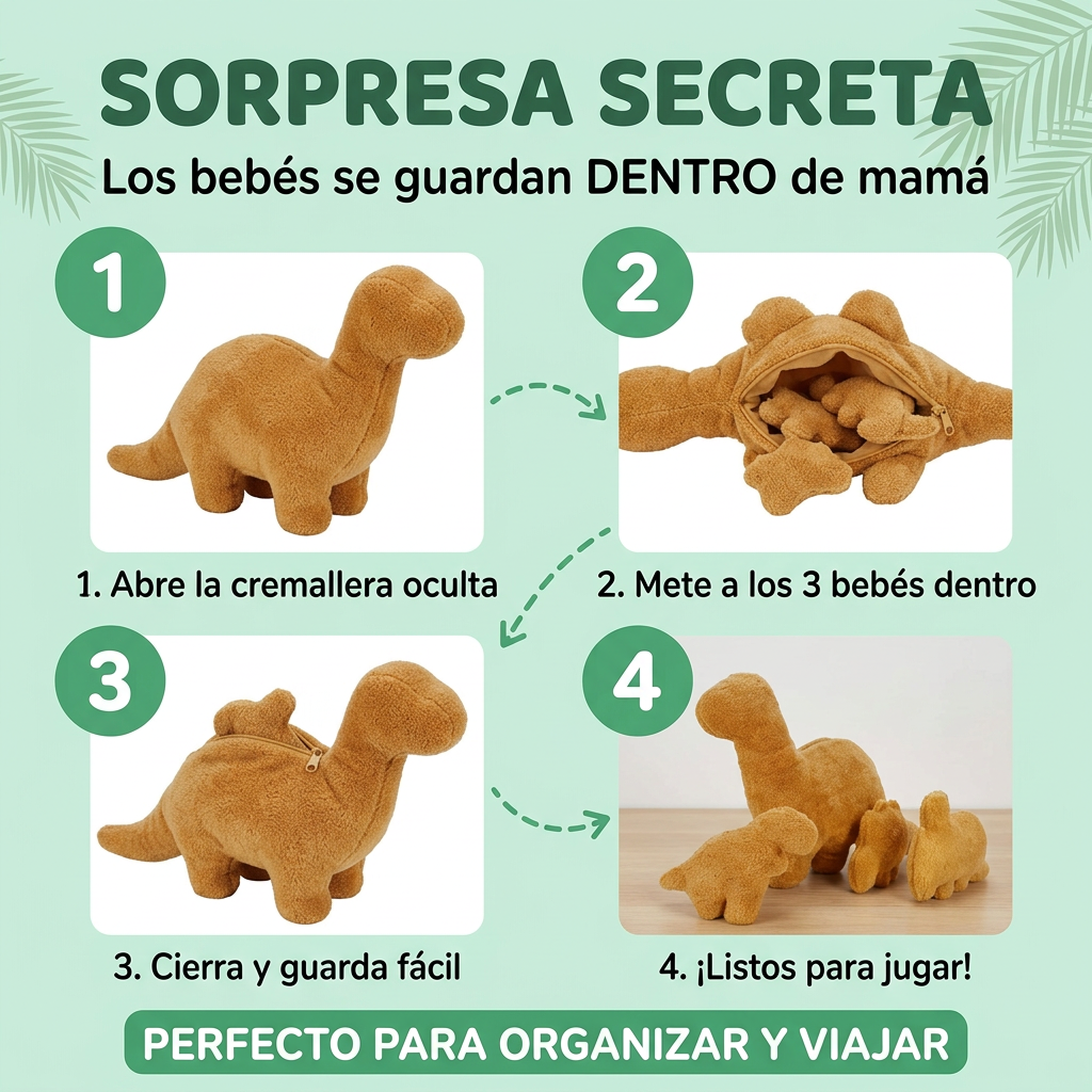 Nuggetsaurios de Peluche (Familia) – Suave y Abrazable